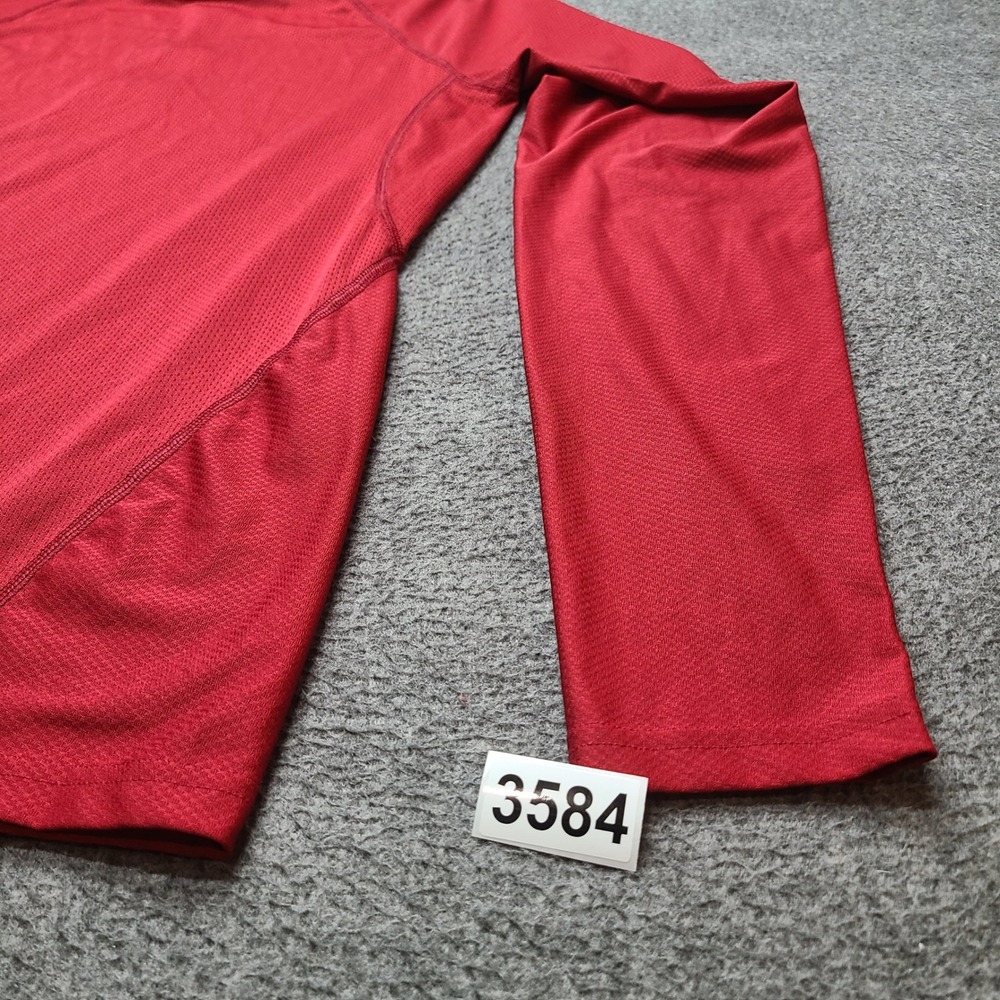 Under Armour Golf Shirt Mens MD Red New HeatGear Fitted Long Sleeve - Picture 8 of 8